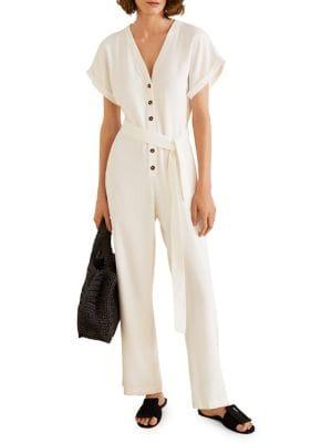 Mango Bow Long Jumpsuit