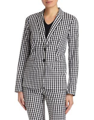 Lafayette 148 New York Vangie Checkered-print Blazer