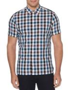 Perry Ellis Gingham Short-sleeve Shirt