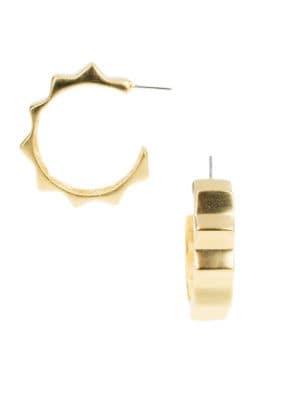 Kenneth Jay Lane Spiked Hoop Earrings