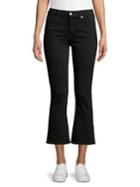 7 For All Mankind High-rise Cropped Wide-hem Jeans