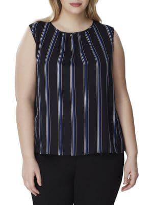 Tahari Arthur S. Levine Striped Tank Blouse
