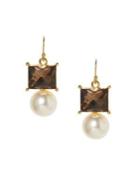Vince Camuto Goldtone And Faux Pearl Drop Earrings