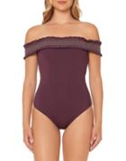 Bleu By Rod Beattie One-piece Off-the-shoulder Bandeau Swimsuit
