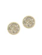 Laundry By Shelli Segal Crystal Pave Disc Stud Earrings