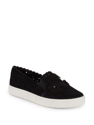 Imnyc Isaac Mizrahi Sally Cutout Leather Sneakers