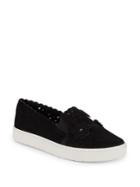 Imnyc Isaac Mizrahi Sally Cutout Leather Sneakers