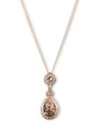 Givenchy Rose Gold And Silk Stone Swarovski Crystal Pendant Necklace