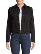 Levi's Faux Shearling-trim Cropped Jacket