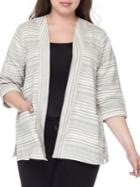 B Collection By Bobeau Plus Kelley Jacquard Cotton Jacket