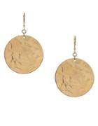 Kenneth Cole New York Goldtone Hammered Circle Drop Earrings
