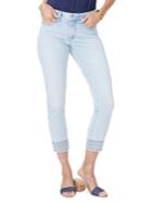 Nydj Ami Embroidered Border Skinny Ankle Jeans