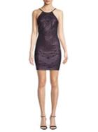 Jump Abstract-dot Halter Mini Dress