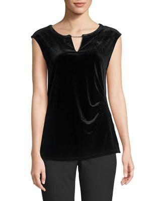 Calvin Klein Classic Sleeveless Velvet Top
