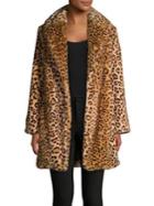 Imnyc Isaac Mizrahi Leopard-print Faux Fur Coat
