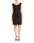 Adrianna Papell Floral Lace Sheath Dress