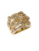 Effy Diamond And 14k Yellow Gold Ring, 0.98 Tcw