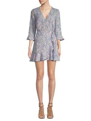 The Fifth Label Floral Ruffle Faux-wrap Mini Dress