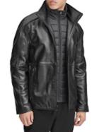 Marc New York Hartz Quilted Bib Leather Jacket
