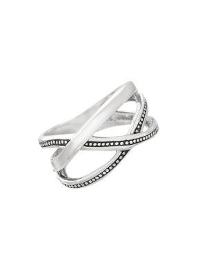Lord & Taylor Sterling Silver Bypass Ring