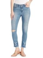 Ella Moss High-waist Destructed-knee Skinny Ankle Jeans