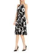 Vince Camuto Floral Printed Pleat Dress