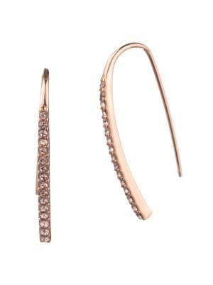 Givenchy Rose Goldplated And Crystal Pave Threader Earrings