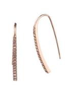 Givenchy Rose Goldplated And Crystal Pave Threader Earrings