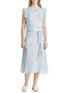 Lauren Ralph Lauren Floral Belted Georgette Shift Dress