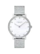 Coach Audrey Stainless Steel & Swarovski Crystal Mesh Bracelet Watch