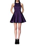 Cynthia Rowley Bonded Cutout Fit-and-flare Dress