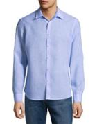 Black Brown Tonal Striped Button-down Shirt