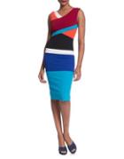 Tracy Reese Colorblocked Surplice Dress