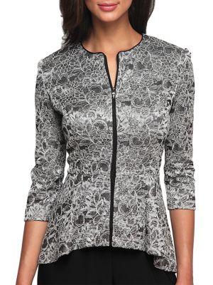 Alex Evenings Three-quarter Sleeve Peplum Jacket
