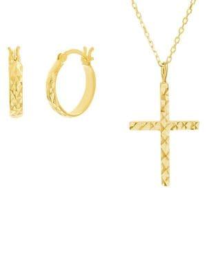 Lord & Taylor Christening Necklace & Earrings Set