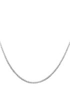 Lord & Taylor 24 Small Spike Sterling Silver Single Strand Necklace