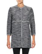 Ivanka Trump Tweed Open-front Jacket