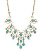 Ivanka Trump Turquoise Re-constituted Stone Drama Frontal Necklace