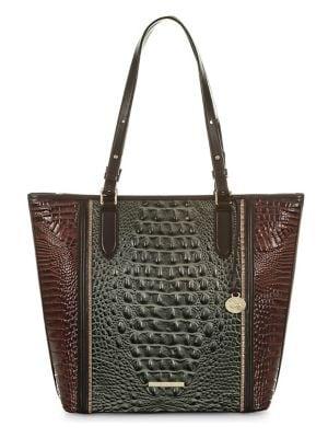 Brahmin Heartwood Asher Embossed Leather Tote