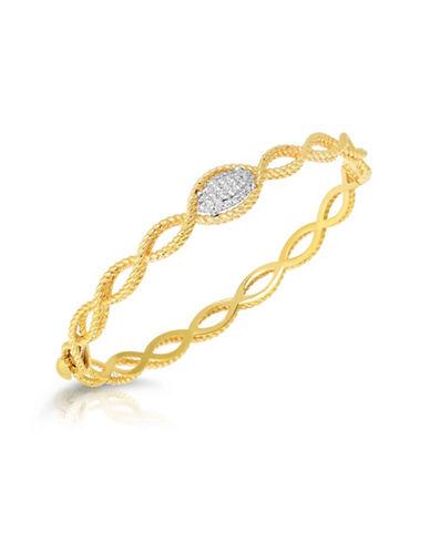 Roberto Coin Barocco Diamonds, 18k Yellow Gold And 18k White Gold Bangle Bracelet