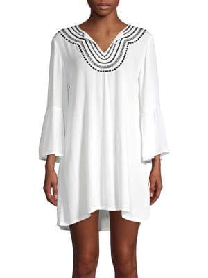 Tommy Bahama V-neck Embroidered Tunic