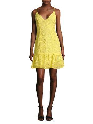 Bb Dakota Lace Ruffle-hem Dress