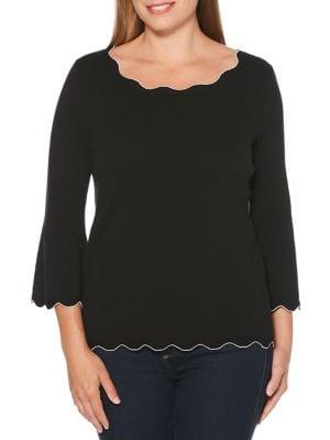 Rafaella Scallop-trimmed Pullover Top