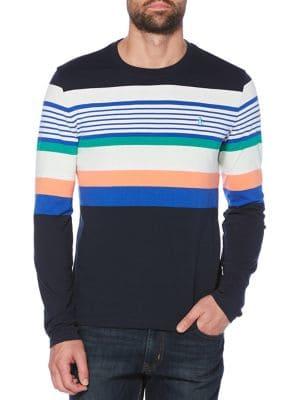 Original Penguin Road Map Stripe Cotton T-shirt