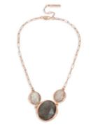 H Halston Rose Goldtone And Mixed Stone Frontal Necklace