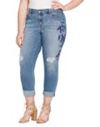 Jessica Simpson Plus Mika Embroidered Bestfriend Jeans