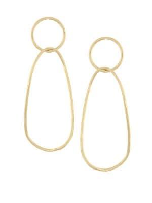 French Connection Large Interlock Drop Earrings