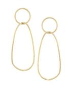 French Connection Large Interlock Drop Earrings