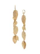 Miriam Haskell Coral Reign Goldtone & Crystal Leaf Linear Drop Earrings