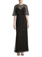 Karl Lagerfeld Paris Embellished Column Gown